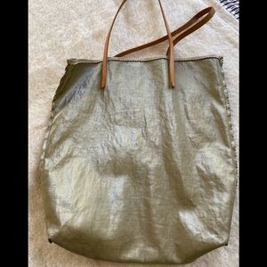 Jack Gomme Linen Shoulder Tote Gold